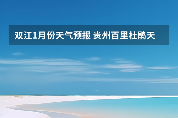 双江1月份天气预报 贵州百里杜鹃天气15天查询 全国主要城市县未来十天天气预报